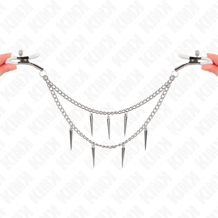 Kink - Pinzas Para Pezones Con Cadena De Púas 30 Cm