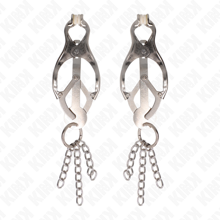 Kink - Pinzas Para Pezones Estilo Japonés Con Cadenas Plateado