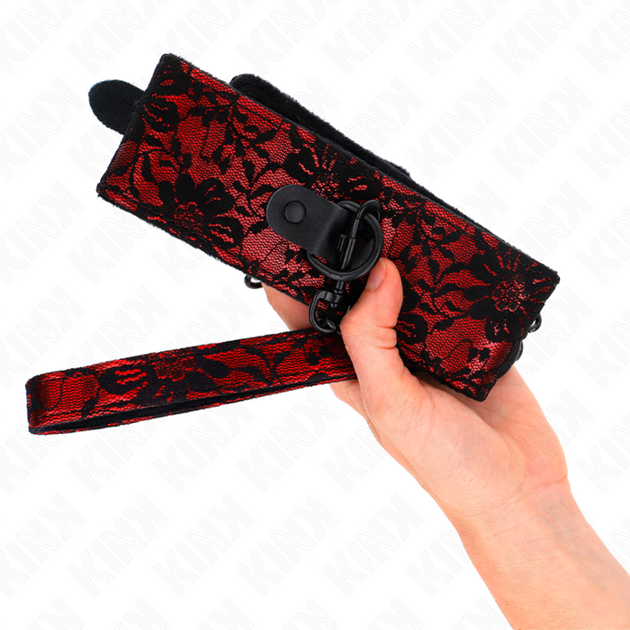 Kink - Collar Con Correa 105 Cm De Encaje Con Cinturón De Cuero Real 44 X 5.5 Cm