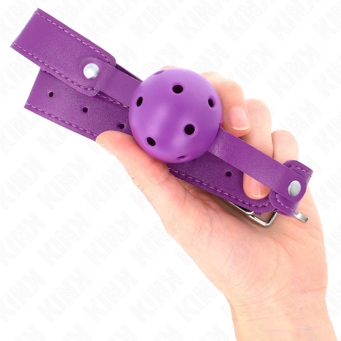 Kink - Mordaza De Bola 4.5 Cm Transpirable Morado 65 X 2.5 Cm