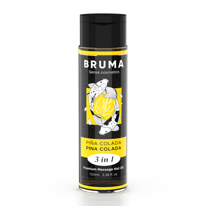Bruma - Aceite De Masaje Premium Efecto Calor Sabor Piña Colada 3 En 1 - 100 Ml