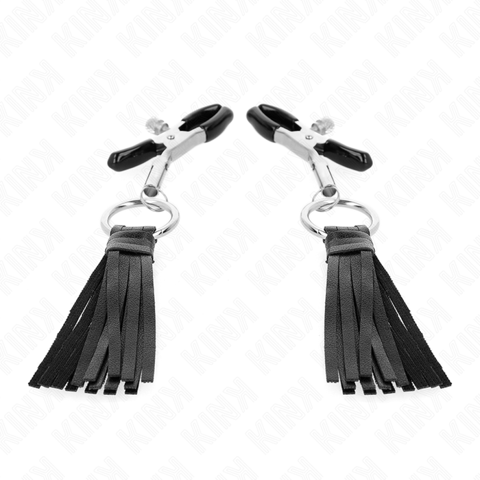 Kink - Pinzas Para Pezones Con Borlas De Polipiel 6 Cm