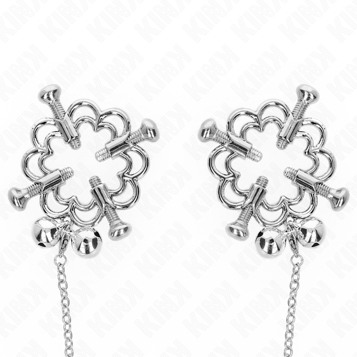 Kink - Pinzas Para Pezones Flor Metálica Con Cadena