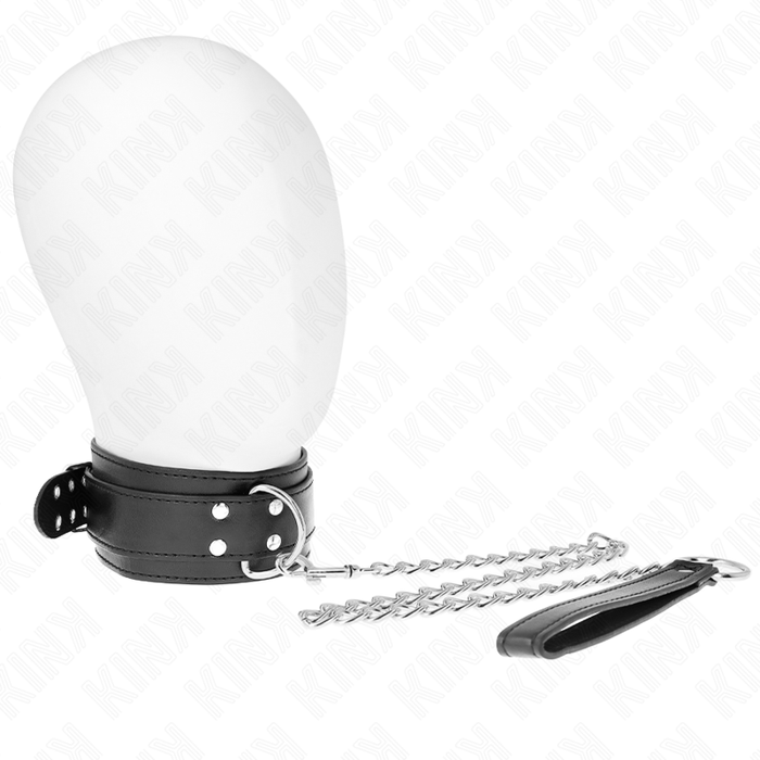 Kink - Collar Con Correa 65 Cm Hebillas Plateadas Ajustable 33-46 Cm X 5.5 Cm