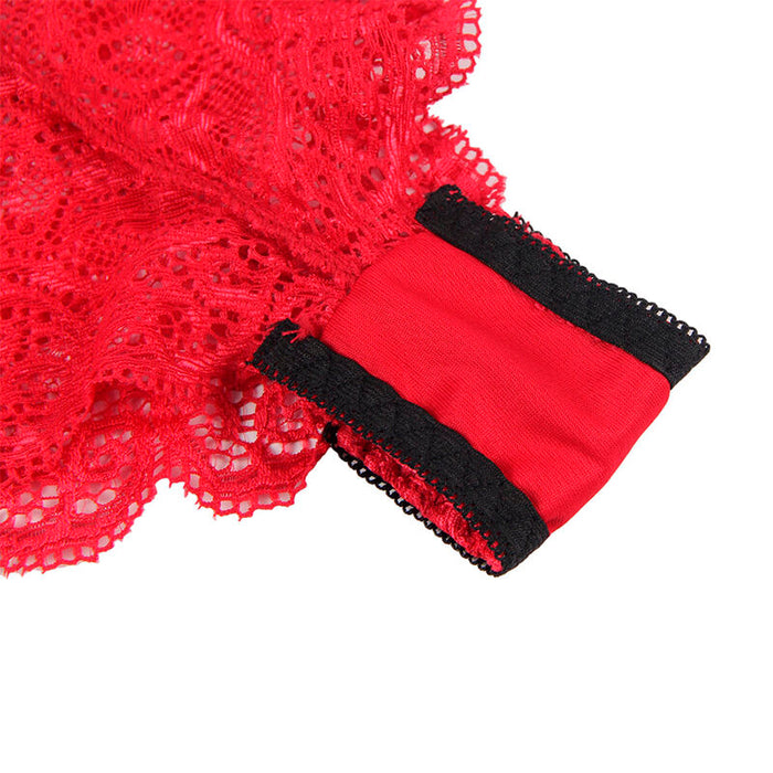 Subblime - 953904 Camisón De Seda Y Encaje + Panties Rojo L/Xl
