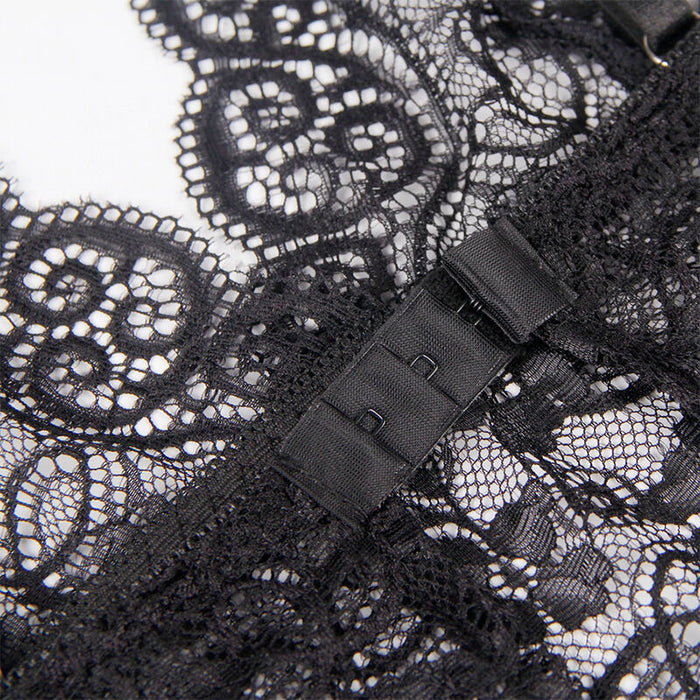 Subblime - 953928 Camisón De Seda Y Encaje + Panties Negro L/Xl