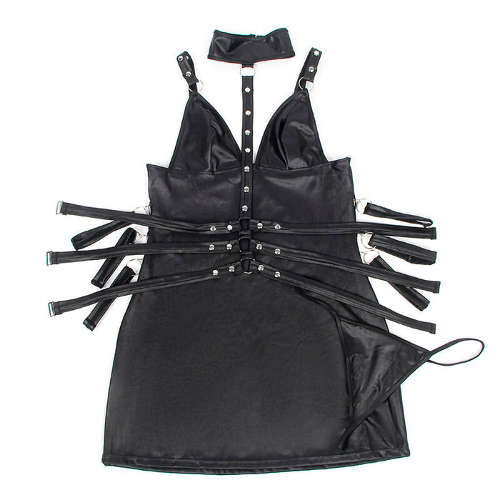 Subblime - 954406 Vestido Bondage De Cuero Negro S/M