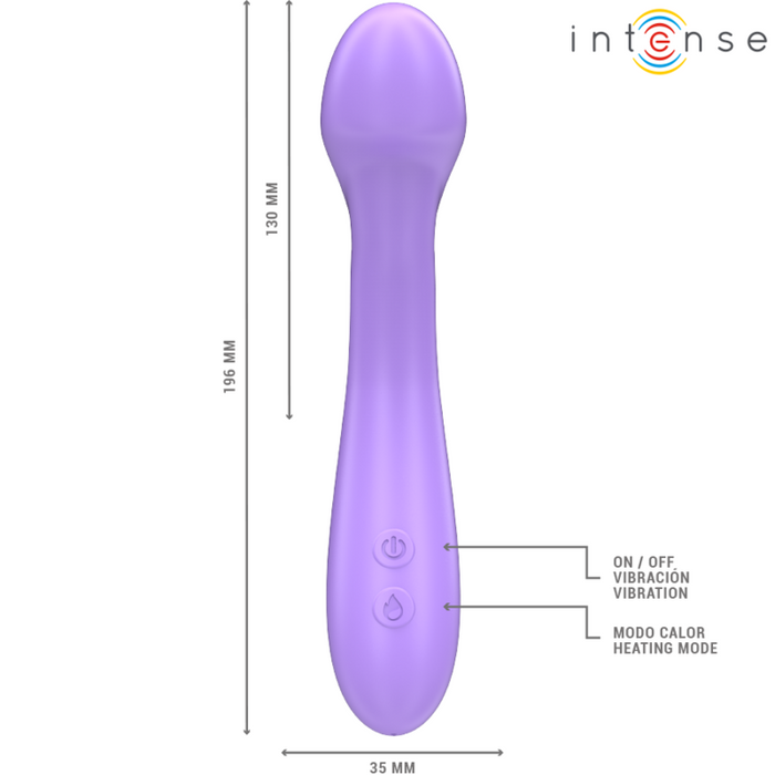 Intense - Becky Vibrador 19 Cm Calentable 7 Vibraciones Morado