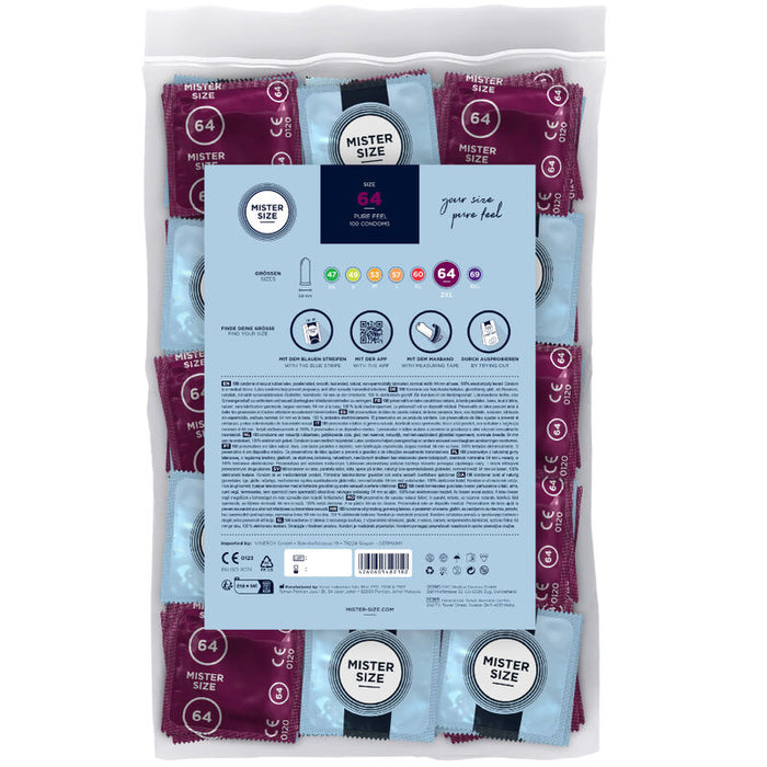 Mister Size - Preservativos Talla Xxl 64 Mm (100 Unidades)
