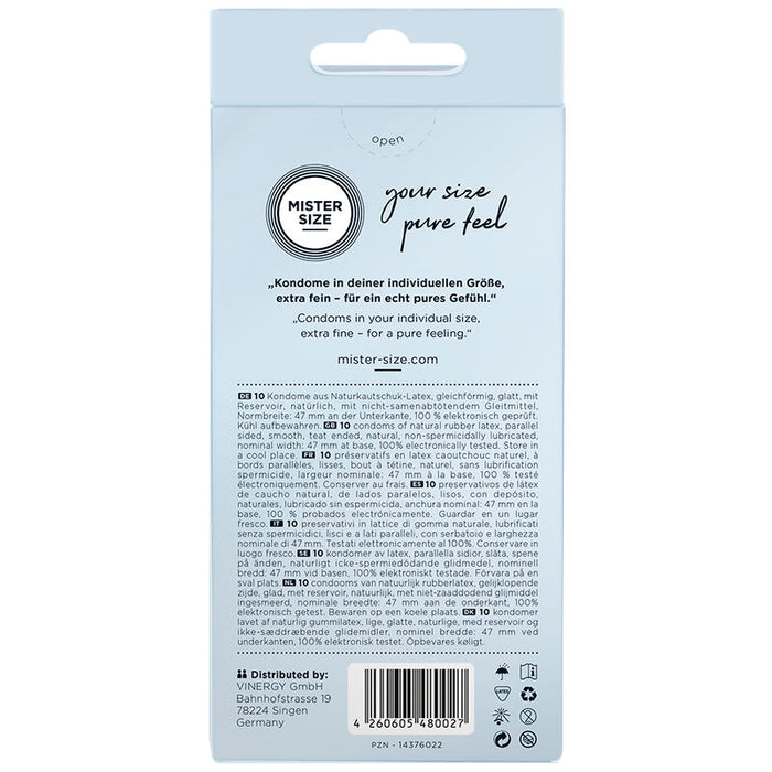 Mister Size - Preservativos Talla Xs 47 Mm (10 Unidades)