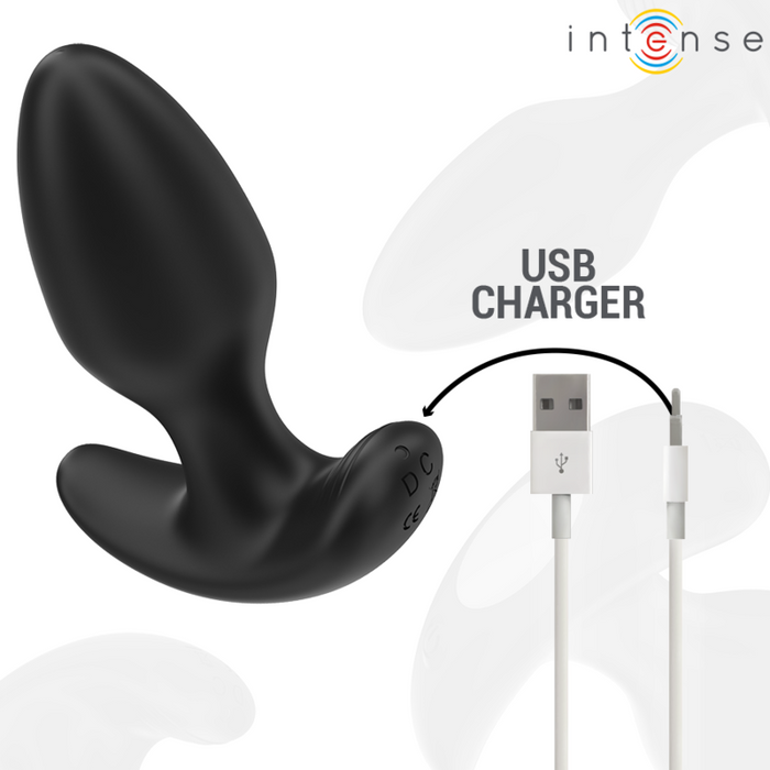 Intense - Joey Plug Anal 10 Vibraciones Negro Control Remoto