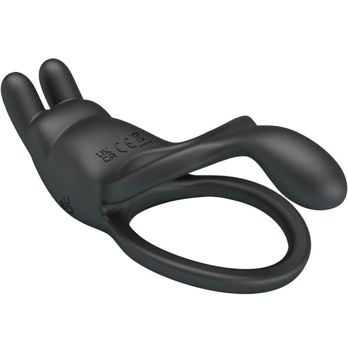 Pretty Love - Seth Doble Anillo Vibrador Rabbit 7 Vibraciones Negro