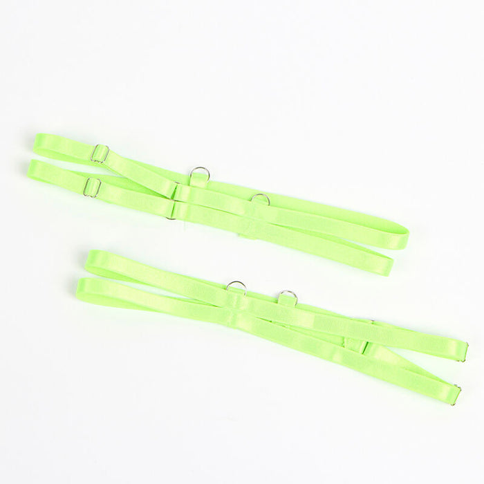 Subblime - 955311 Set Sujetador Con Encaje Y Ligueros Verde Y Azul S/M