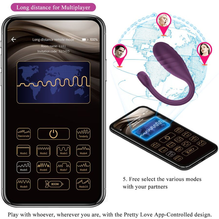Pretty Love - Leviathan Vibrador Controlado Por App Morado