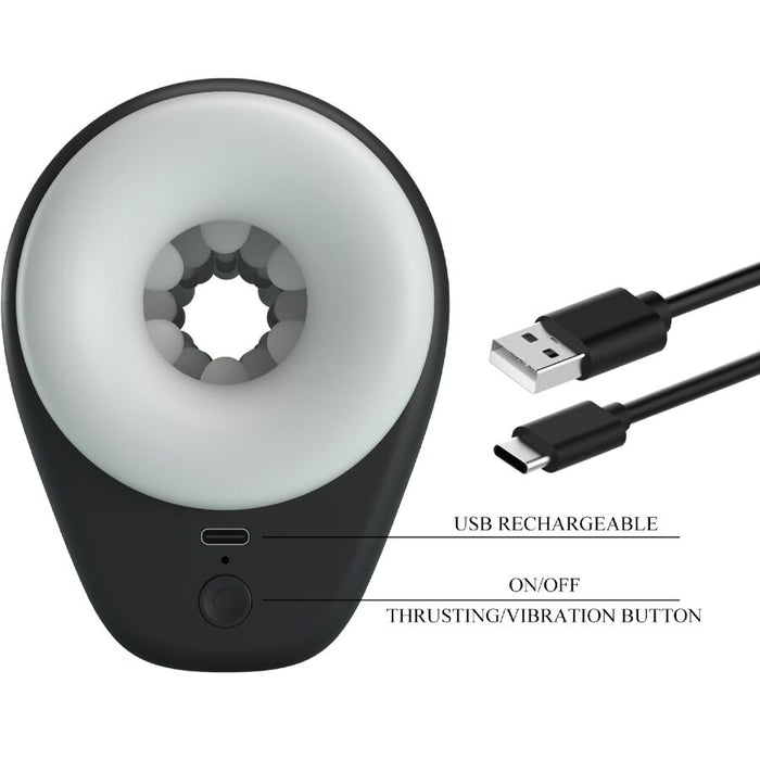 Pretty Love - Dj Girl Masturbador Masculino Con Vibración 5 Configuraciones Negro