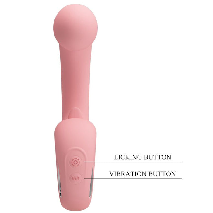 Pretty Love - Erynnyes Vibrador Punto G + Estimulador Clítoris 10 Vibraciones Rosa