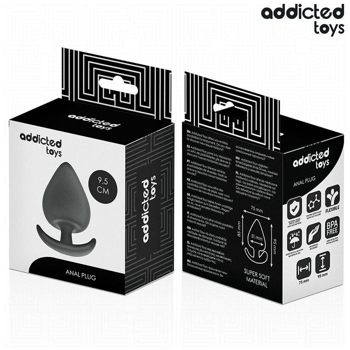 Addicted Toys - Plug Anal Silicona Talla Xl 9.5 Cm