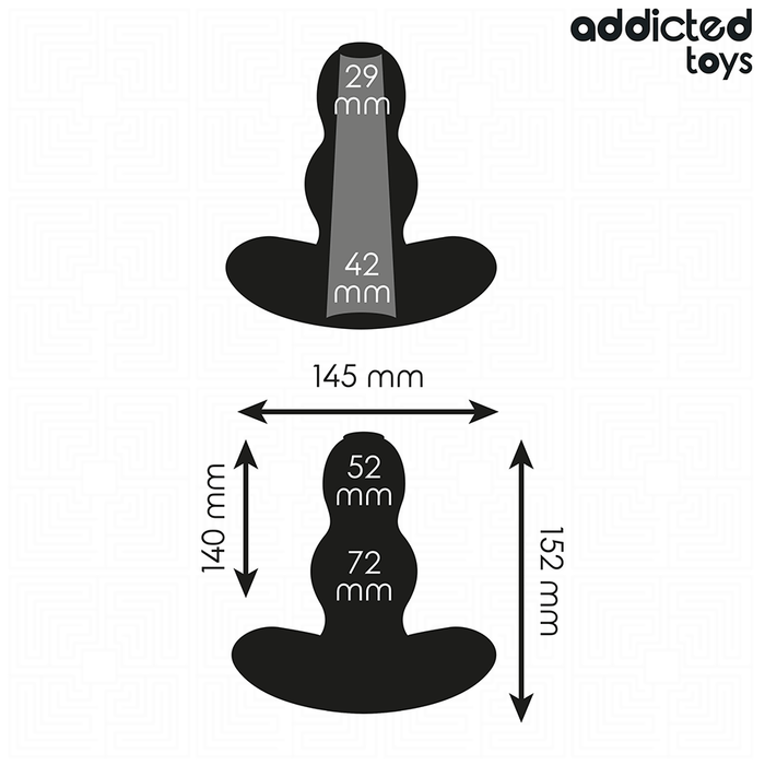 Addicted Toys - Plug Anal Hueco Silicona Talla Xxl 15,2 Cm