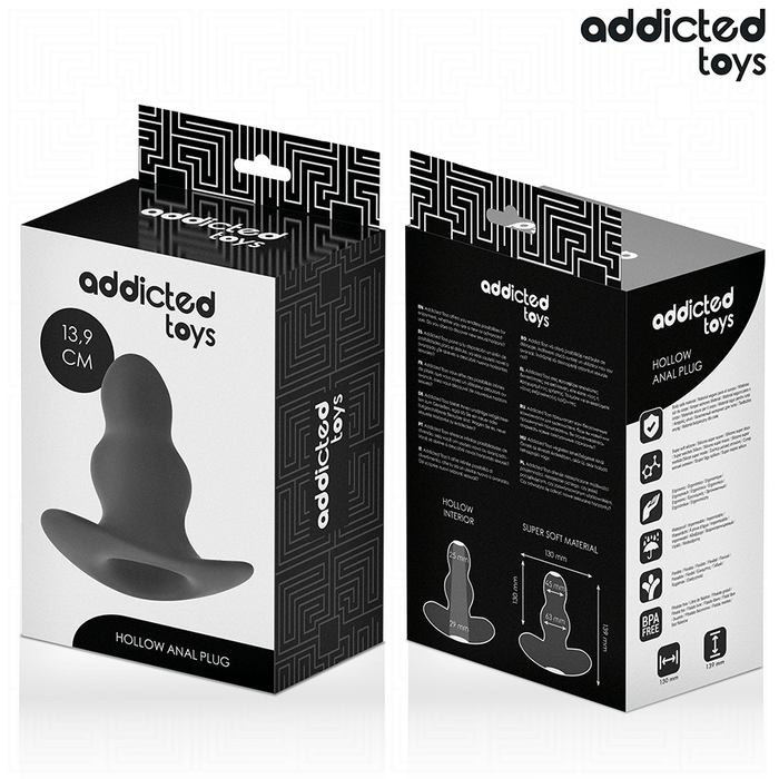 Addicted Toys - Plug Anal Hueco Silicona Talla Xl 13,9 Cm