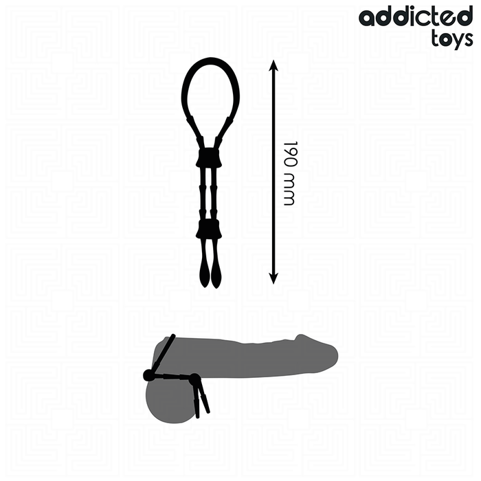 Addicted Toys - Cuerda Silicona Ajustable Para El Pene