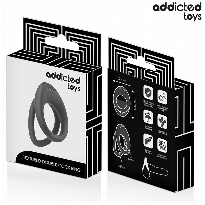 Addicted Toys - Anillo Texturizado Doble Para El Pene