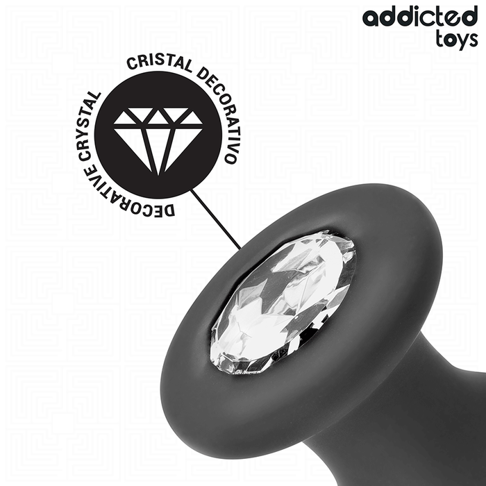 Addicted Toys - Plug Anal Con Joya Silicona Talla M 10,4 Cm