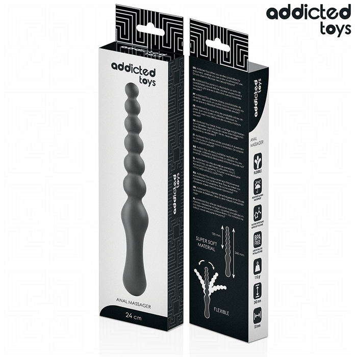 Addicted Toys - Masajeador Anal Doble Silicona 24 Cm