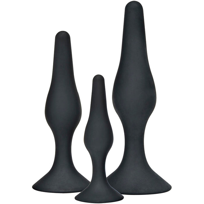 Toyjoy - Anal Play Curvy Companions Plug Anal 3 Piezas Negro