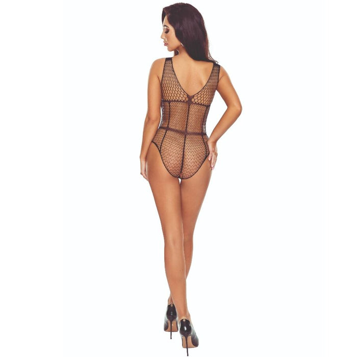 Passion - Bs114 Bodystocking Rejilla Negro