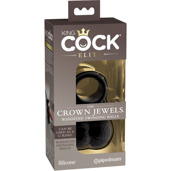 King Cock - Elite Anillo Con Testiculos De Silicona
