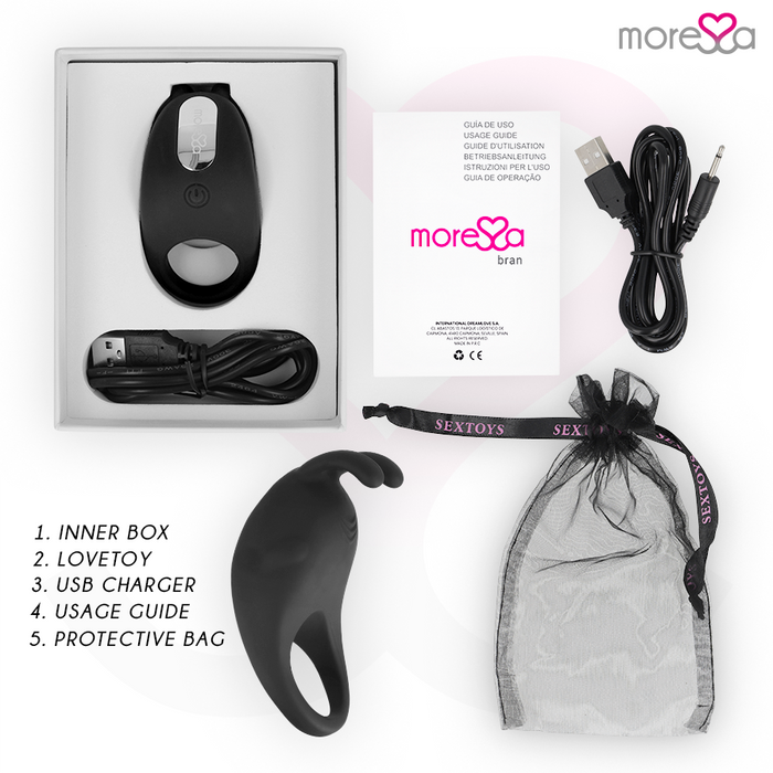 Moressa - Brad Premium Silicone Recargable Negro