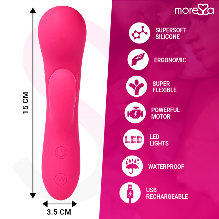 Moressa - Jerry Clip Vibrador Punto G Y Clitoris Premium Silicone Recargable