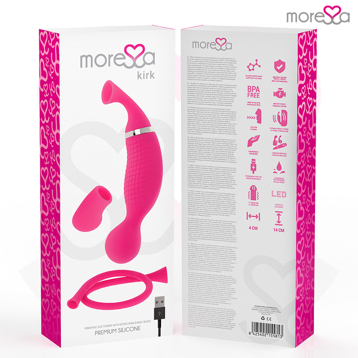 Moressa - Kirk Duo Succionador + Masajeador Multi Prestaciones Premium Silicone Recargable