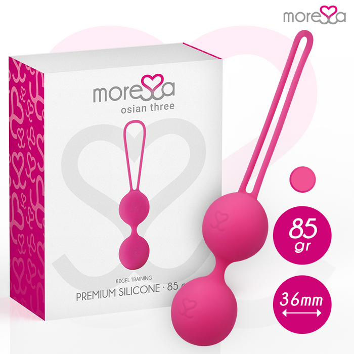 Moressa - Osian Three Entrenamiento Suelo Pelvico 85 Gr Premium Silicona Rosa