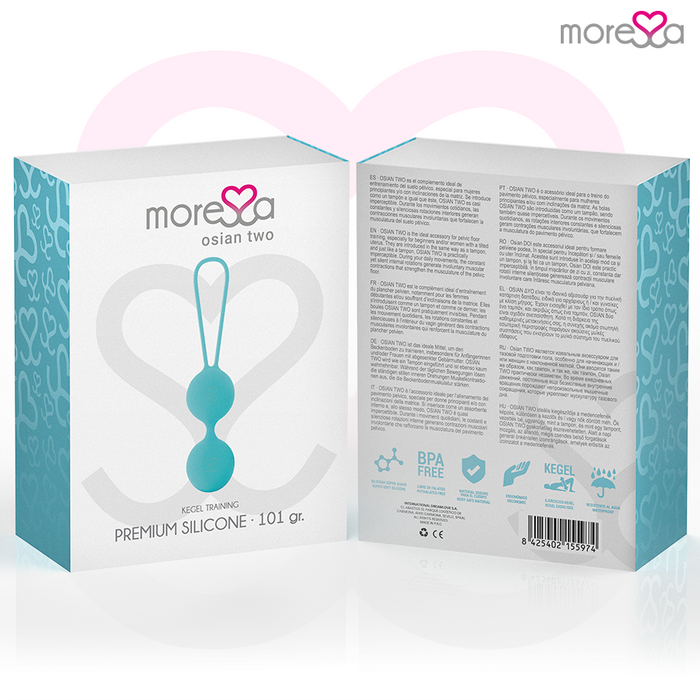 Moressa - Osian Two Entrenamiento Suelo Pelvico 101gr Premium Silicona Turquesa