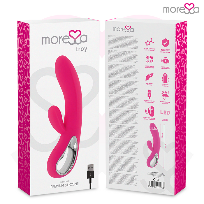 Moressa - Troy Masajeador Pnto G Y Clitoris Premium Silicone Recargable