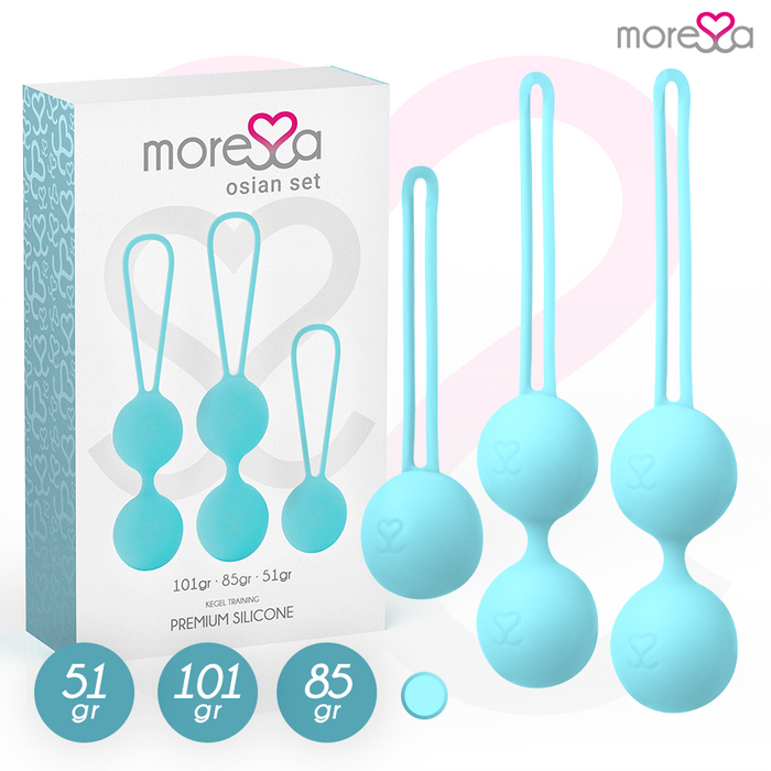 Moressa - Osian Set Osian One; 51 Gr / Osian Two; 101 Gr / Osian Three 85 Gr Premium Silicona Turquesa