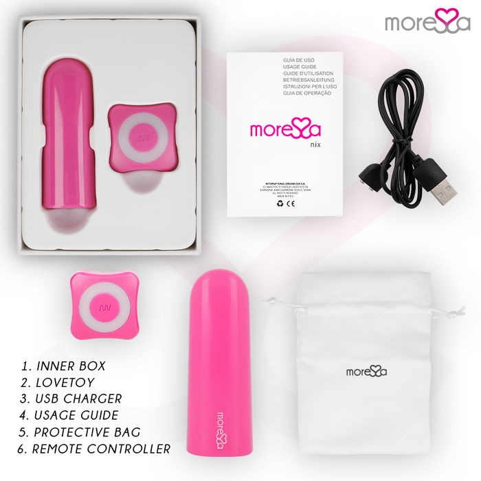 Moressa - Nix Potente Vibrador Multi Juegos Control Remoto Rosa
