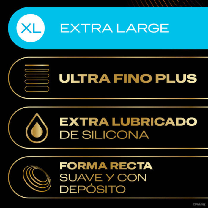 Durex - Conexión Total Xl Ultra Fino Plus Sin Látex 10 Unidades