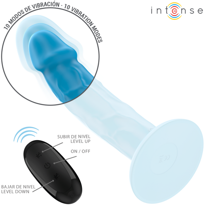 Intense - Phoebe Vibrador Realístico 10 Vibraciones Azul Control Remoto