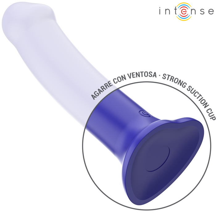 Intense - Victoria Vibrador Con Ventosa 10 Vibraciones Azul Oscuro Control Remoto