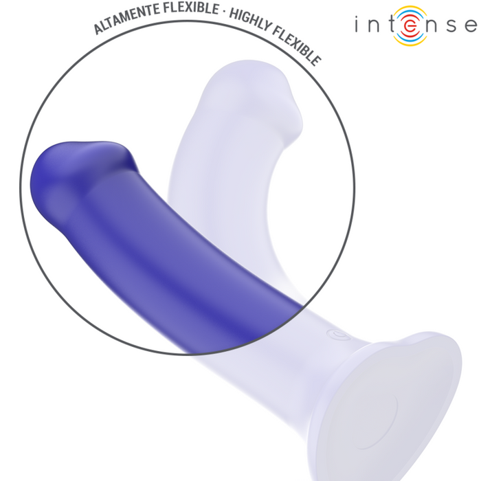 Intense - Victoria Vibrador Con Ventosa 10 Vibraciones Azul Oscuro Control Remoto