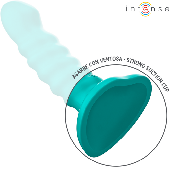 Intense - Buffy Vibrador Talla S Diseño En Espiral 10 Vibraciones Azul Control Remoto
