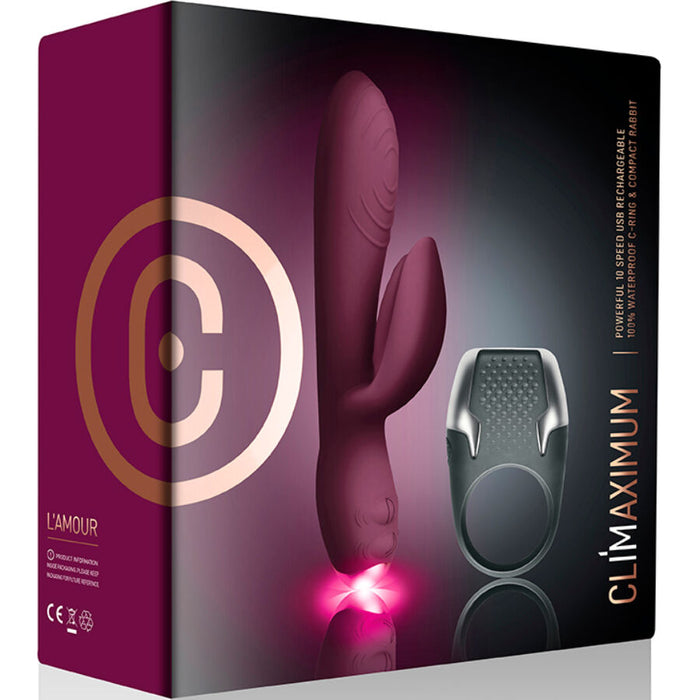 Climaximum - Lamour Kit Vibrador Rabbit + Anillo Pene Led