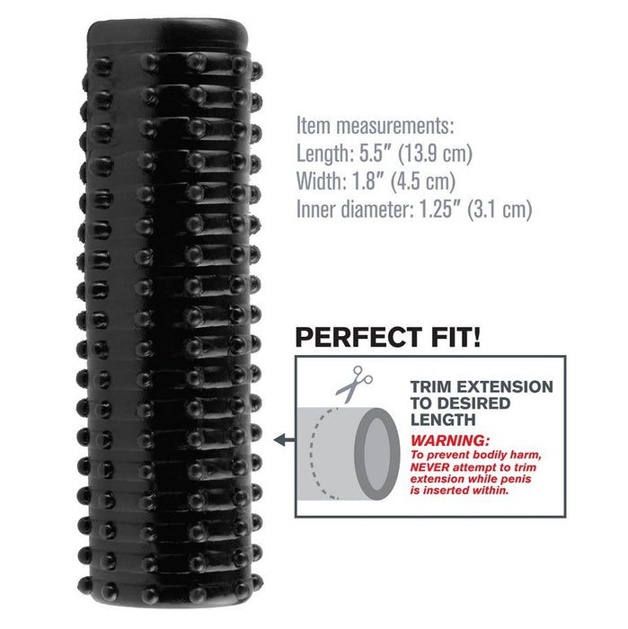 Funda De Pene Placer Mágico Fantasy X-Tensions   - Color Negro