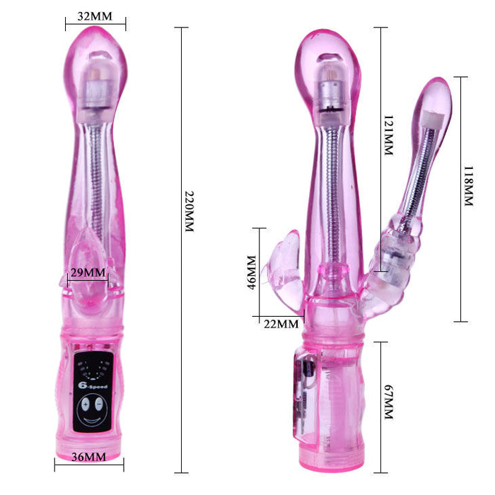 Baile - Vibrador Flexible Con Estimulador Anal