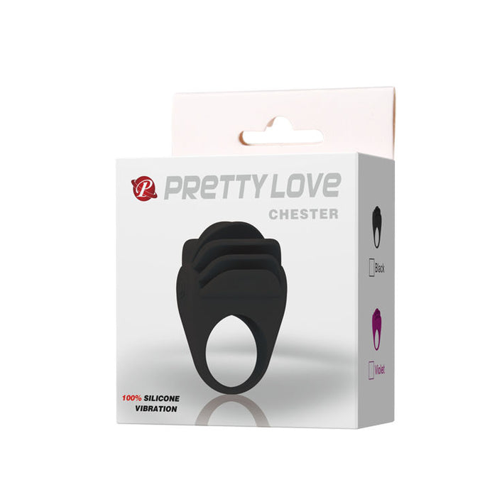 Pretty Love Chester Anillo Vibrador Negro