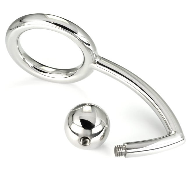 Metal Hard - Cock Ring Anillo Con Gancho Intruder Anal 45mm