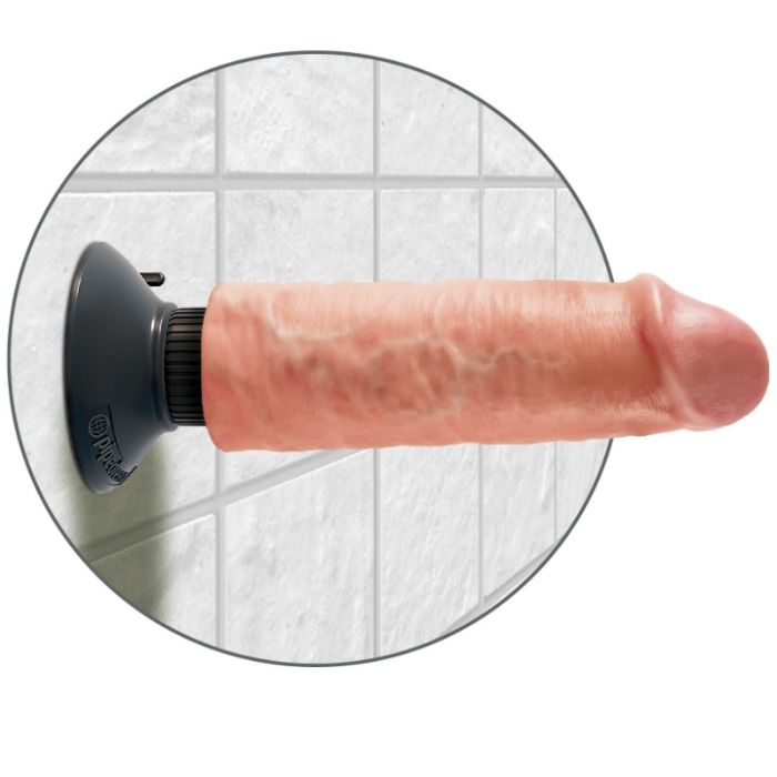 King Cock  Dildo Vibrador 15.24 Cm Natural