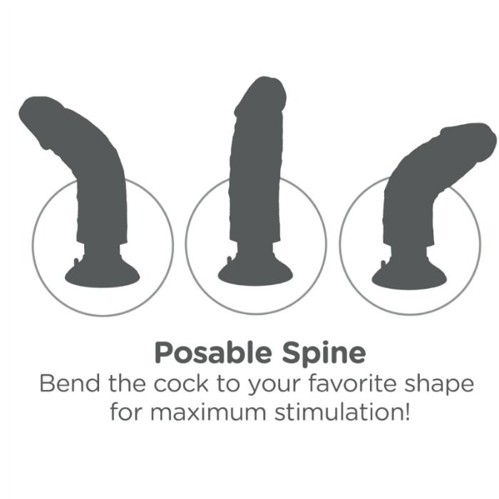 King Cock - Dildo Vibrador 25.5 Cm Natural